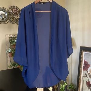 Azkara Navy Blue See Through Cardigan S